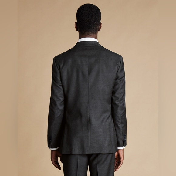 Charles Tyrwhitt -46R - Charcoal Suit (Jacket & Pants) -- NWOT - Never Worn!! - Picture 2 of 15